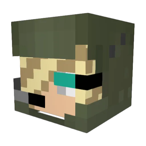 Bencraft212 Minecraft avatar head, 3D render