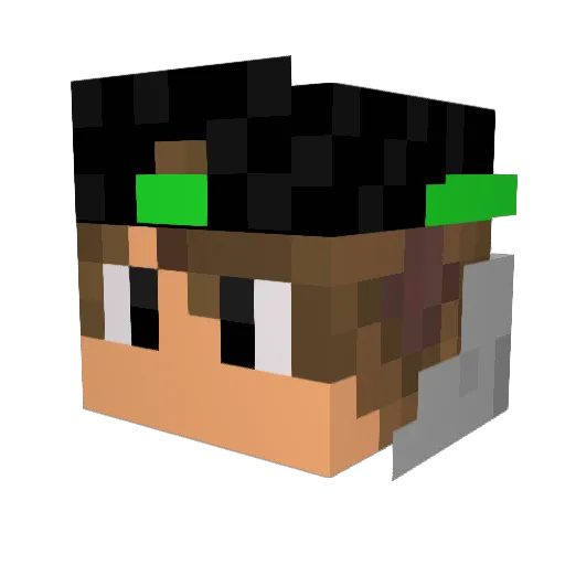 Bencrafter5 Minecraft avatar head, 3D render