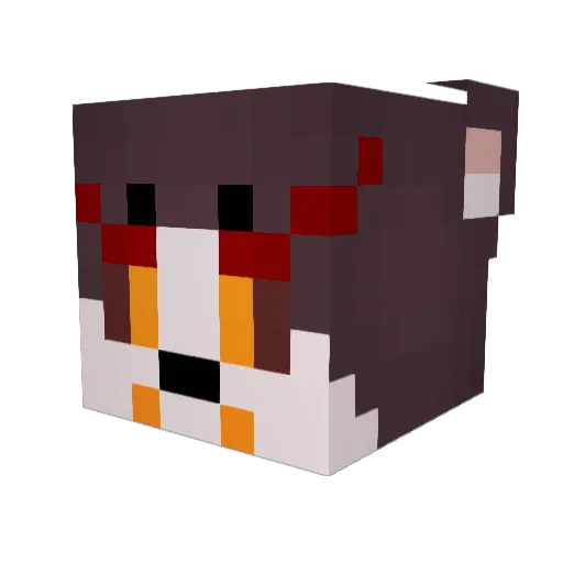 Bency Minecraft avatar head, 3D render