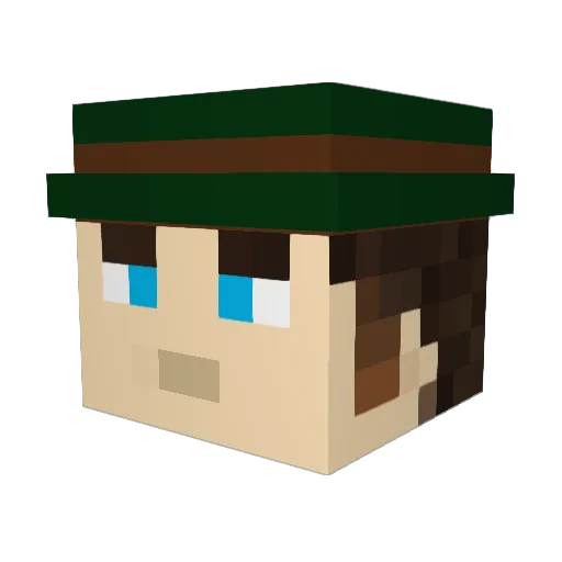 Bendahon94 Minecraft avatar head, 3D render