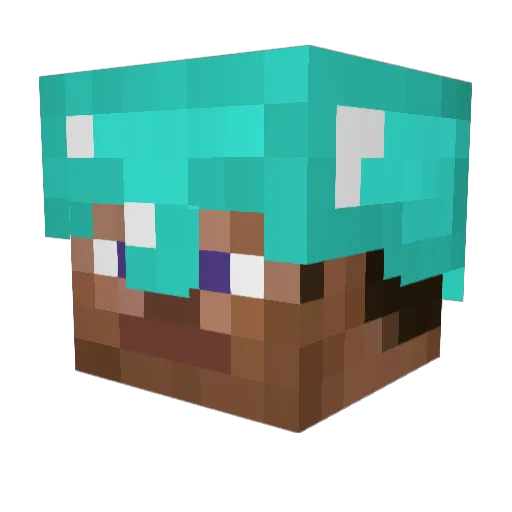 Bendaman Minecraft avatar head, 3D render