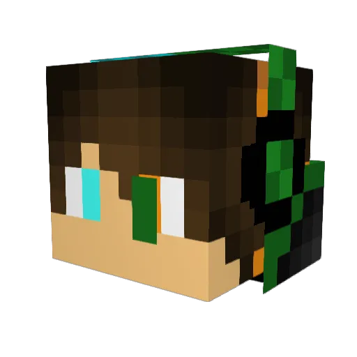 Bendecid0 Minecraft avatar head, 3D render