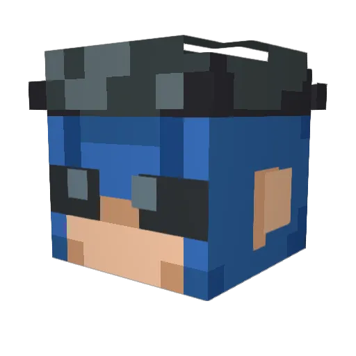 Bendeezzz Minecraft avatar head, 3D render