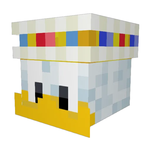 Bender0101 Minecraft avatar head, 3D render