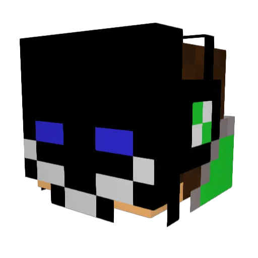 BenderMem Minecraft avatar head, 3D render
