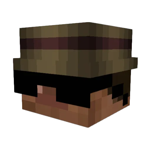 Bender_0o Minecraft avatar head, 3D render