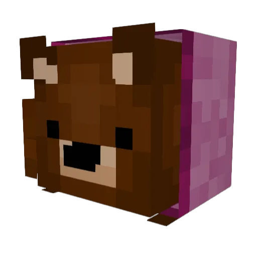 BendiBear Minecraft avatar head, 3D render