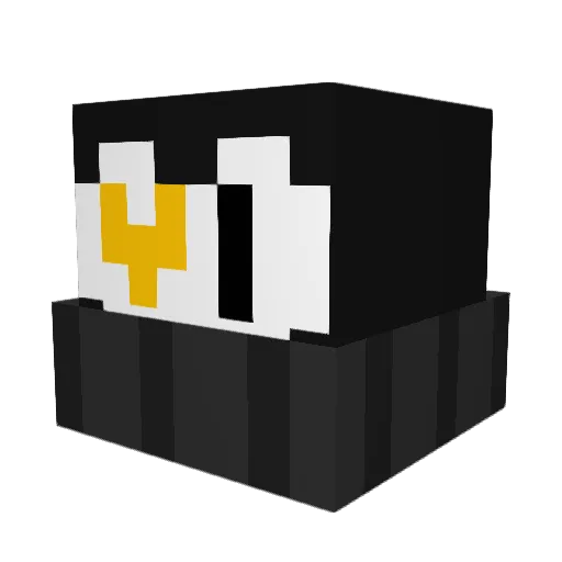 BendieGames Minecraft avatar head, 3D render