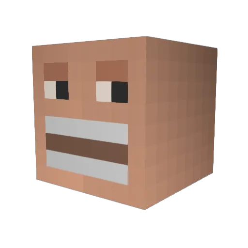 Bendlas Minecraft avatar head, 3D render