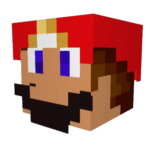 Bendova1 Minecraft avatar head, 3D render