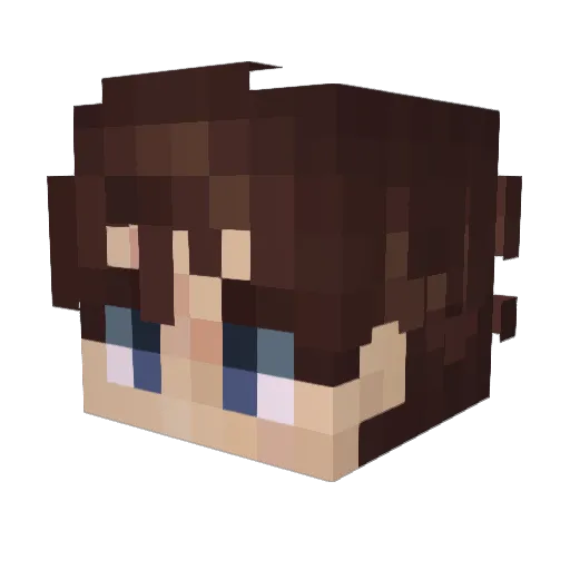 Bendrack Minecraft avatar head, 3D render