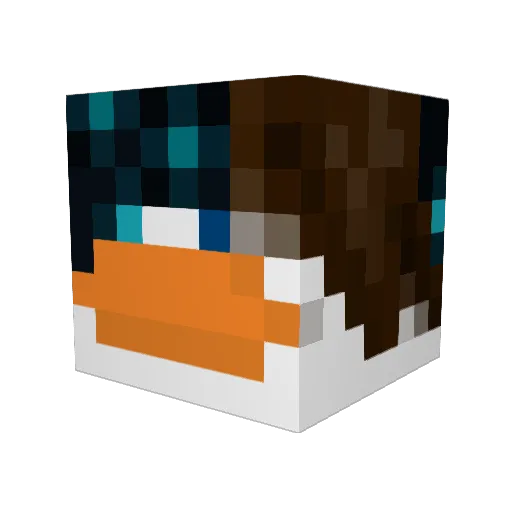 Benduck Minecraft avatar head, 3D render