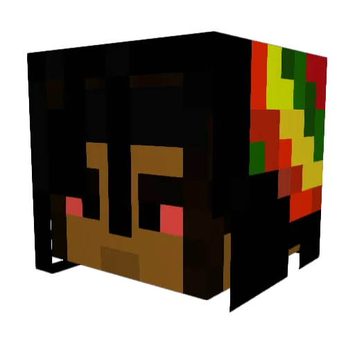 BendyBananas Minecraft avatar head, 3D render