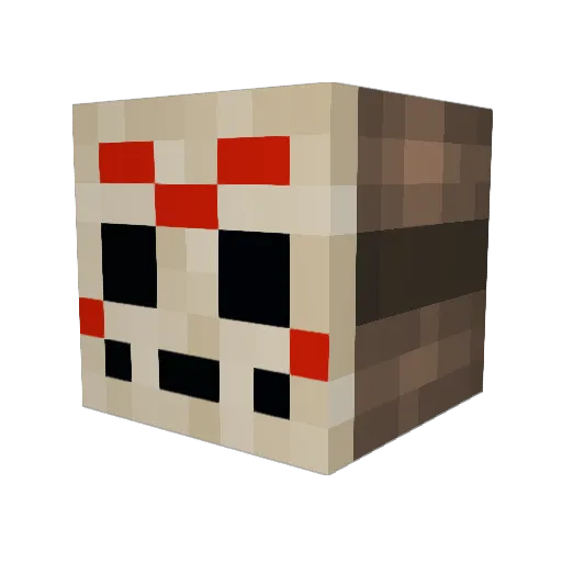 BendyWAV Minecraft avatar head, 3D render