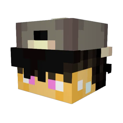 Bendyy10 Minecraft avatar head, 3D render