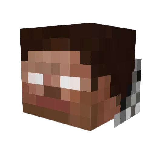 Bendzzi Minecraft avatar head, 3D render