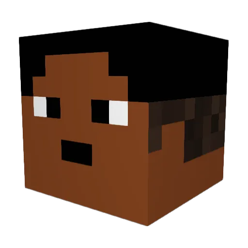 Bene0123 Minecraft avatar head, 3D render