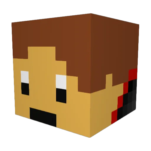 Bene03k Minecraft avatar head, 3D render