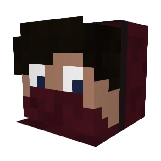 BeneK2014 Minecraft avatar head, 3D render