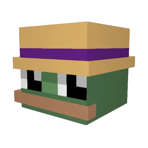 BeneUso06 Minecraft avatar head, 3D render
