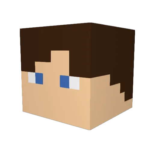 BeneVT Minecraft avatar head, 3D render