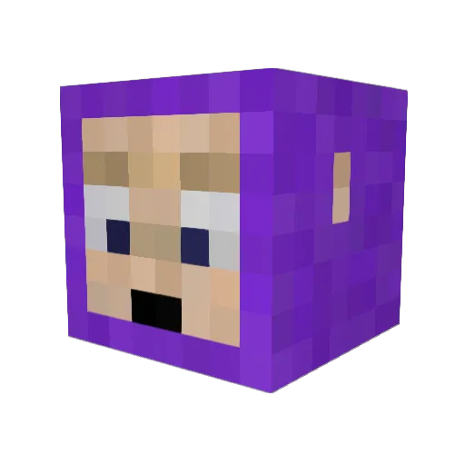 Benebba Minecraft avatar head, 3D render