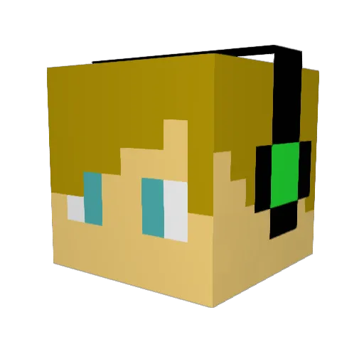 BenediktBB Minecraft avatar head, 3D render