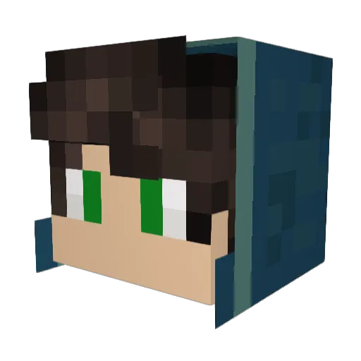 Benek555 Minecraft avatar head, 3D render