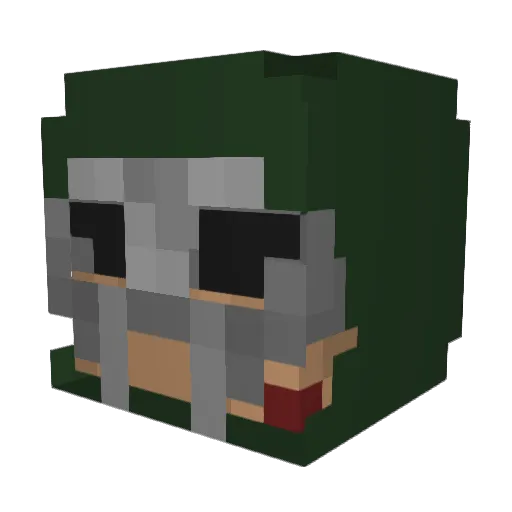 BenekBenbenek Minecraft avatar head, 3D render