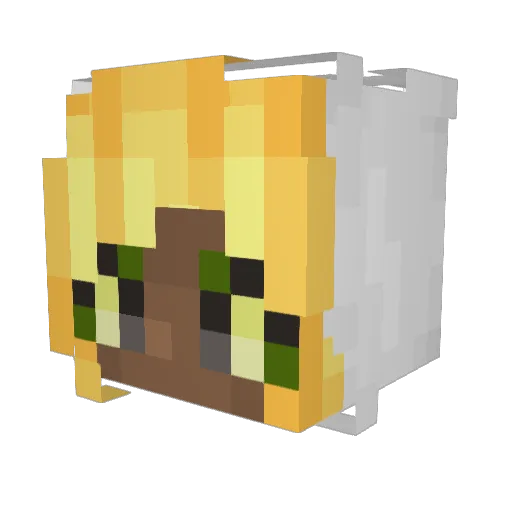 Benenehh Minecraft avatar head, 3D render