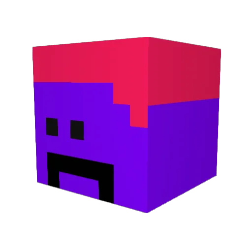 Beneroni Minecraft avatar head, 3D render
