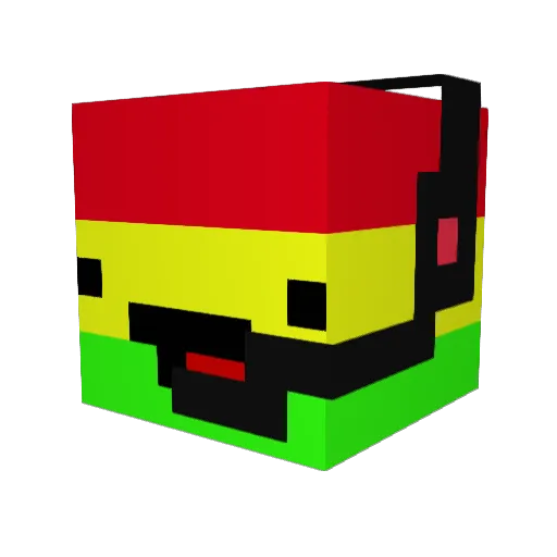 Benes_30 Minecraft avatar head, 3D render