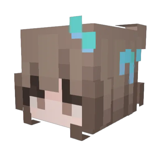 Benets Minecraft avatar head, 3D render