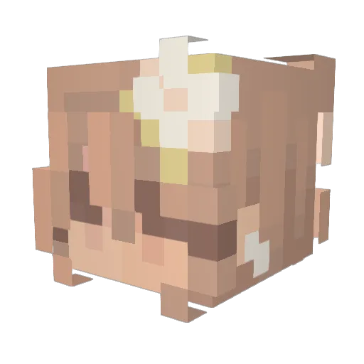 BenettiBased Minecraft avatar head, 3D render