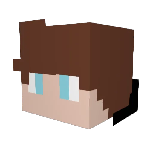 Bengaley Minecraft avatar head, 3D render
