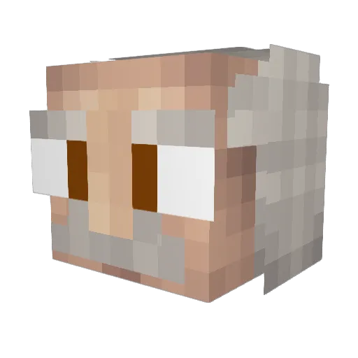 Benganz Minecraft avatar head, 3D render