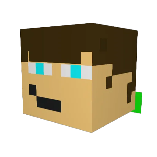 Bengi_HD Minecraft avatar head, 3D render
