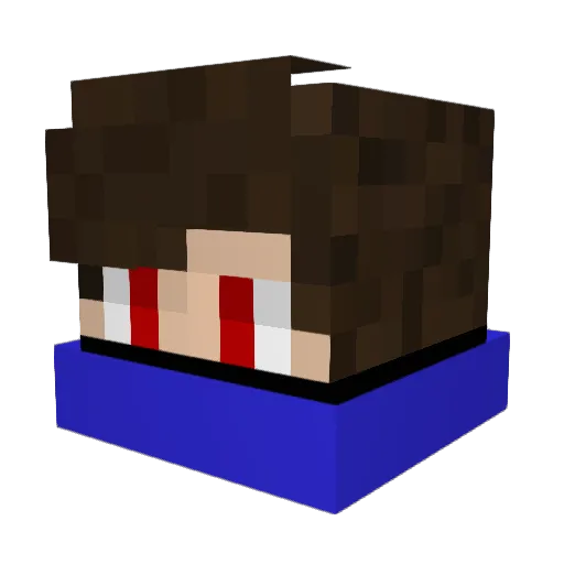 Bengouss Minecraft avatar head, 3D render