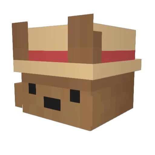 Bengyo Minecraft avatar head, 3D render