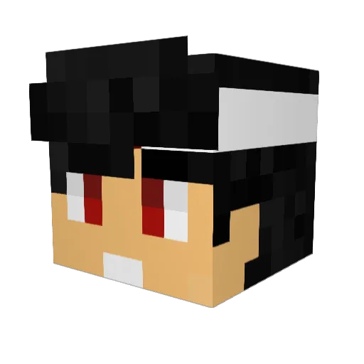 Beni0wsky Minecraft avatar head, 3D render