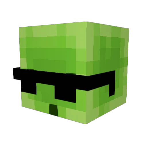 BeniBlueButt Minecraft avatar head, 3D render
