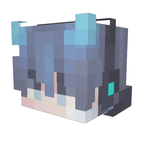 BeniHD777 Minecraft avatar head, 3D render