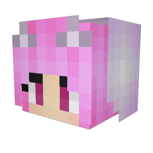 BeniHero Minecraft avatar head, 3D render