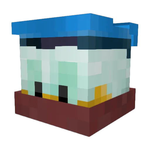 BeniOG Minecraft avatar head, 3D render