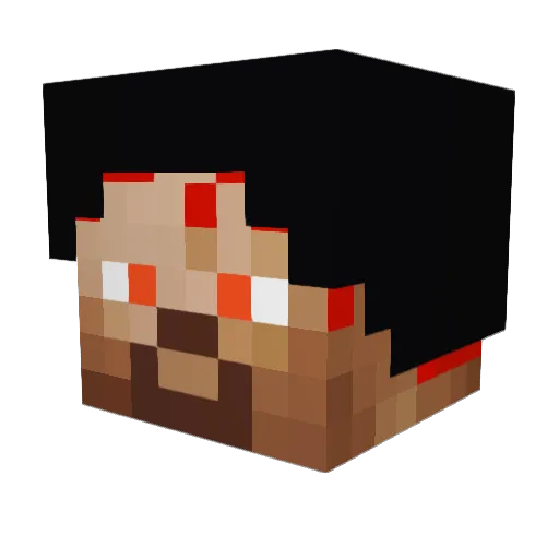 BeniSommer Minecraft avatar head, 3D render