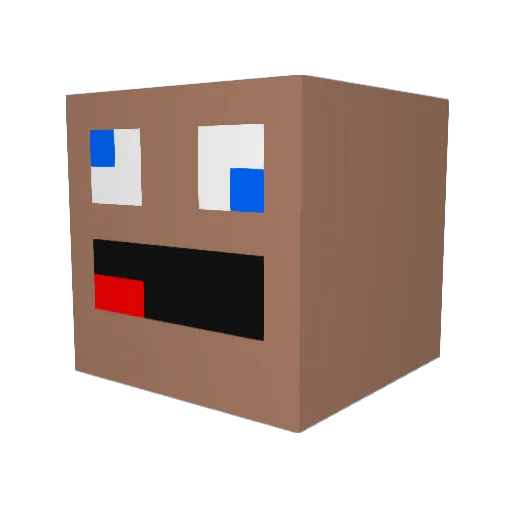 Beni_Gaming Minecraft avatar head, 3D render