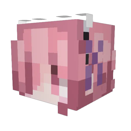 Benichann Minecraft avatar head, 3D render