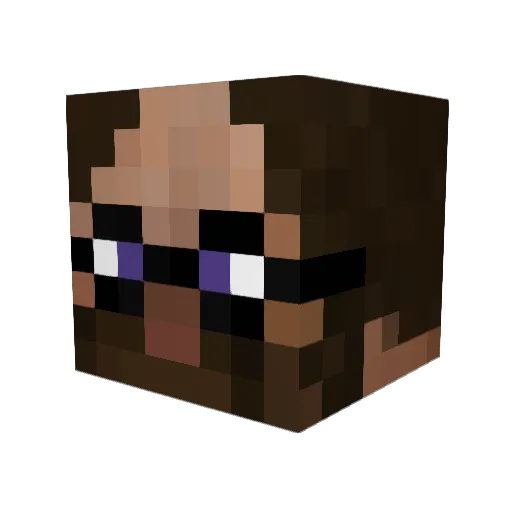 Benicrux Minecraft avatar head, 3D render