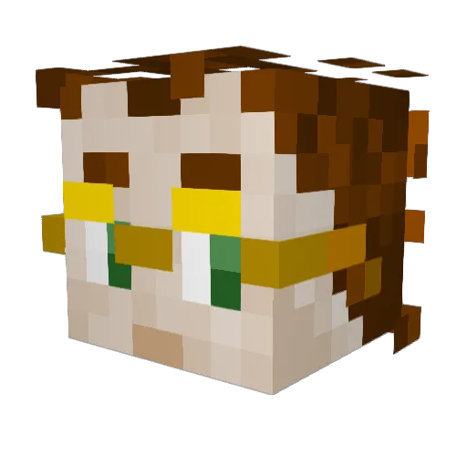BenignBunny Minecraft avatar head, 3D render