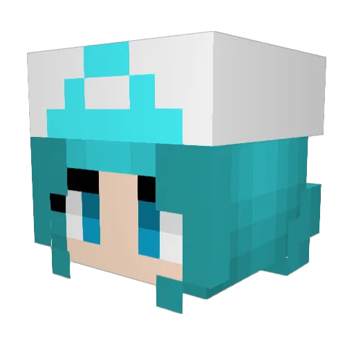 Benignphantom1 Minecraft avatar head, 3D render